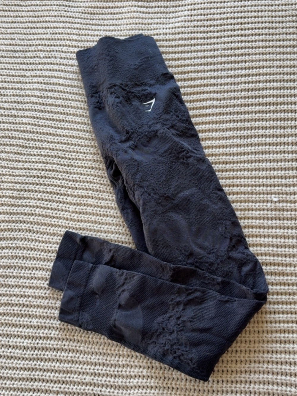 Gymshark Black Textured Seamless Leggings